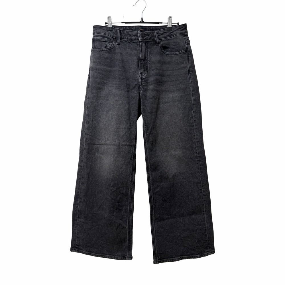Quince Bella Stretch Relaxed Straight Jeans Womens Waist 29 Charcoal Black Denim